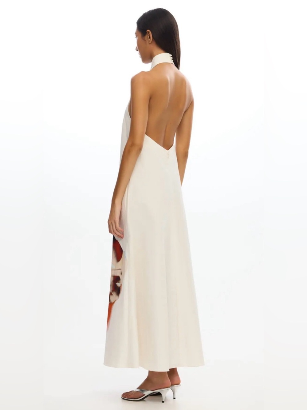Significant Other Astryd  Halter Maxi Dress with Abstract Print, Size 10 - Picture 3 of 7